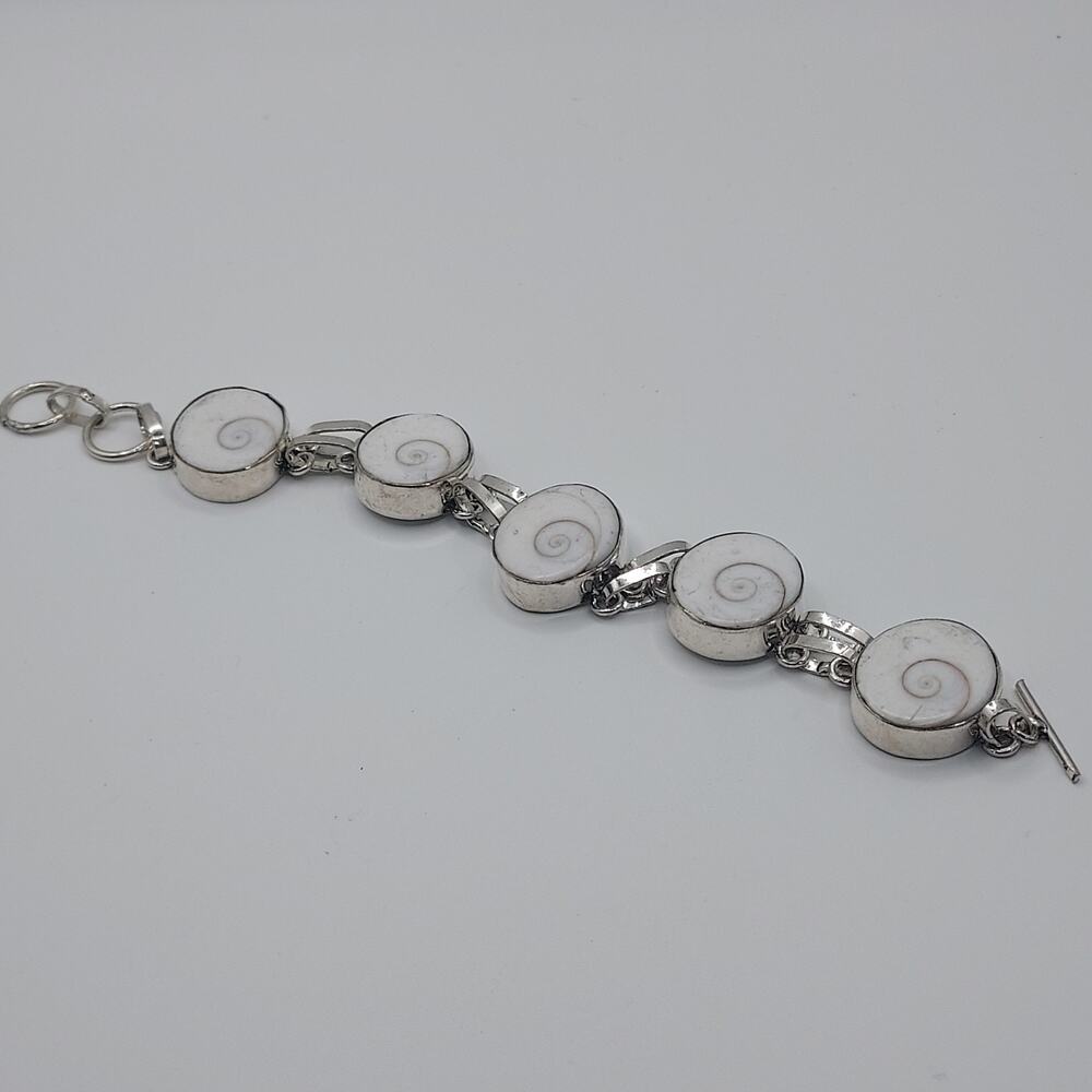 Gomati Gomti Chakra Shell Bracelet 7" Spiral Authentic Good Health Prosperity